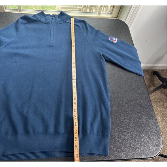 Mercer+Mettle Men's Blue Utz Brands Half Zip Cotton Pullover M - Picture 8 of 9